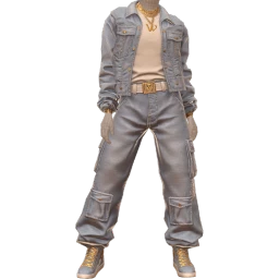 Drop Science Blue Double Denim White Belt Outfit