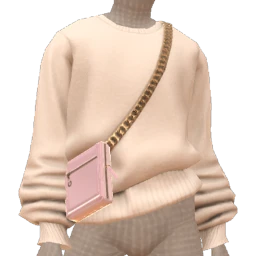 Cloud Nine White Sweater With Pink Bag