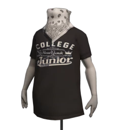 T-shirt with Bandana Mask - "College"