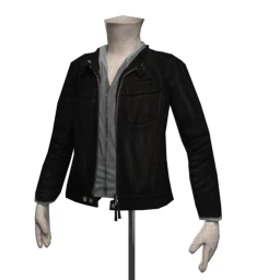 Front Row Slim Fit Leather Jacket - Black