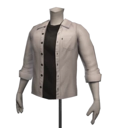 Foal Grey Rolled Sleeves Shirt