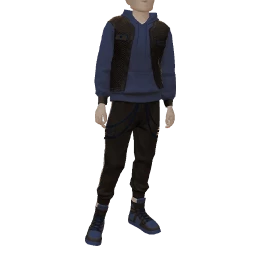 Drop Science Blue And Black Streetwear Outfit