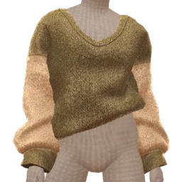 Foal Gold And Green Cozy Sweater