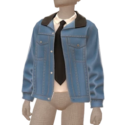 Front Row Tie And Denim Jacket