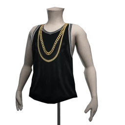 Front Row B Ball Vest with Chains - Black
