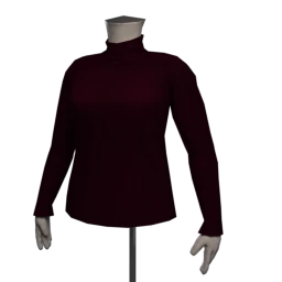 Merino Wool Roll Neck Sweater - Burgundy
