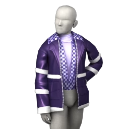 Front Row Lavender Checks and Leather Jacket