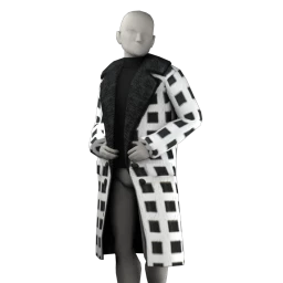 Front Row Check Longline Coat