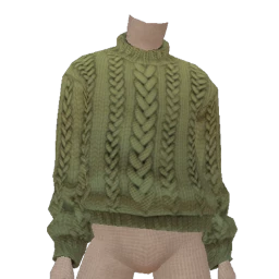 Front Row Urban-Moss Cable Knit Sweater