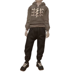 Front Row White Scribble Outfit