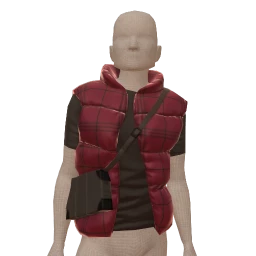 Drop Science Maroon Puffer Coat And Bag