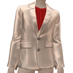 Drop Science Silver Suit Jacket With Red Top