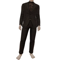 Front Row Sepia Suit With Lace Top