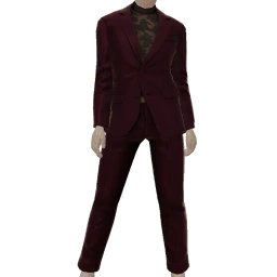 La Haute Couture Rosewood Suit With Lace Top