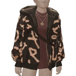 Front Row Monochrome Plush Jacket