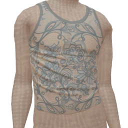 Cloud Nine Blue Lace Fitted Vest