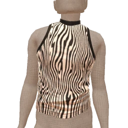 Front Row Zebra Print Fitted Sleeveless Tank Top