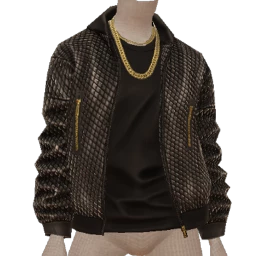 Ikon Elite Black Python Leather Bomber