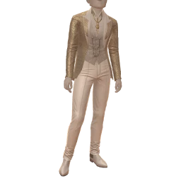 Ikon Elite Gold Snakeskin White Suit