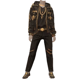 Ikon Elite Black Velvet Regal Gold Outfit