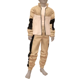 Ikon Elite Cream Paneled Leather Tracksuit