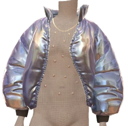 Ikon Elite Metallic Silver Puffer Jacket