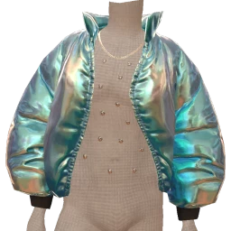 Yume Iridescent Holographic Bomber Jacket