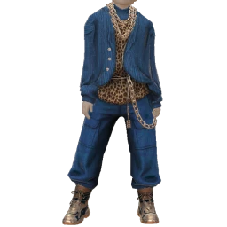 Ikon Elite Blue Velvet Street Leopard Outfit