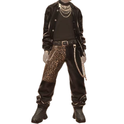 Ikon Elite Black Velvet Street Leopard Outfit