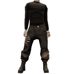 Ikon Elite Metallic Skeleton Black Jeans Outfit