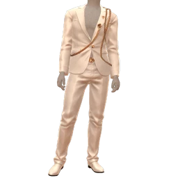 Ikon Elite White Draped Chain Suit