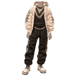 Ikon Elite White And Black Artistic Vibe Outfit