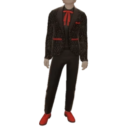 Ikon Trim Contrast Black Suit