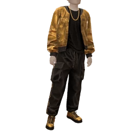 Ikon Gold Bomber Snake Outfit