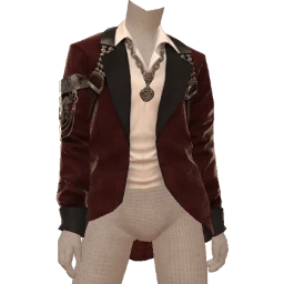 Ikon Burgundy Velvet Chained Jacket