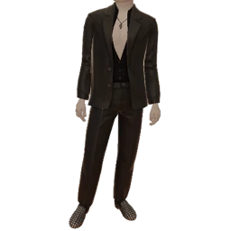 Ikon Black Satin Suit