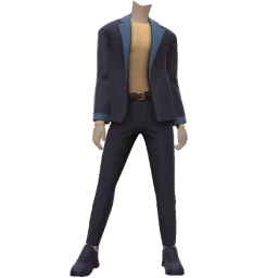 Ikon Luxe-Lapis Navy Satin Ensemble