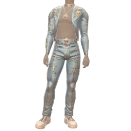 Ikon Baby Blue Embellished Outfit