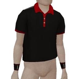 Ikon Elite Black And Red Tennis Shirt