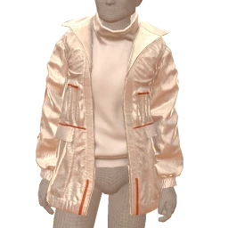 Ikon Elite Crushed Metallic Jacket With Turtle Neck Sweater