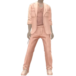La Haute Couture Peach Casual Suit