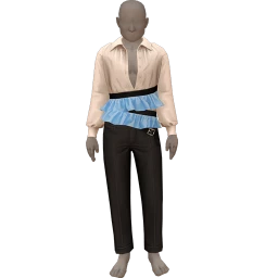 La Haute Couture Blue Ruffle Outfit