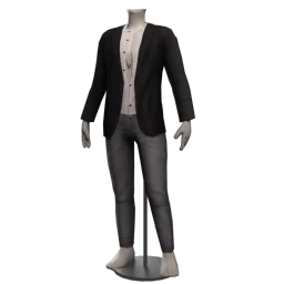 Cool and Casual Suit - Monochrome