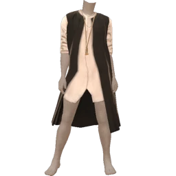 Front Row White Linen Shirt With Black Cardigan