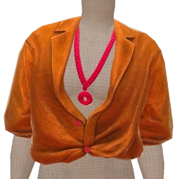 Mahiki Neon Orange Metallic Top