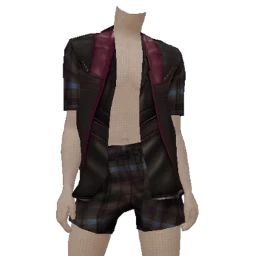 Delirious Tartan Leather Biker Outfit