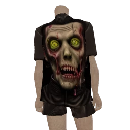 Delirious Horrifying Zombie Face Leather Outfit
