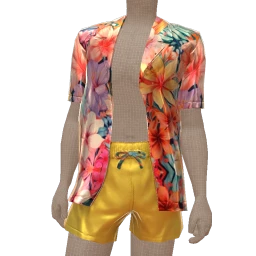 Mahiki Beach Ready Yellow Shorts Outfit