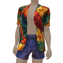 Mahiki Beach Ready Blue Shorts Outfit