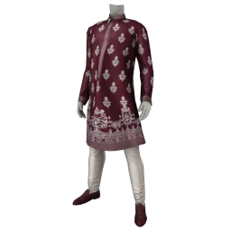 Mondial Red Vanda Kurta